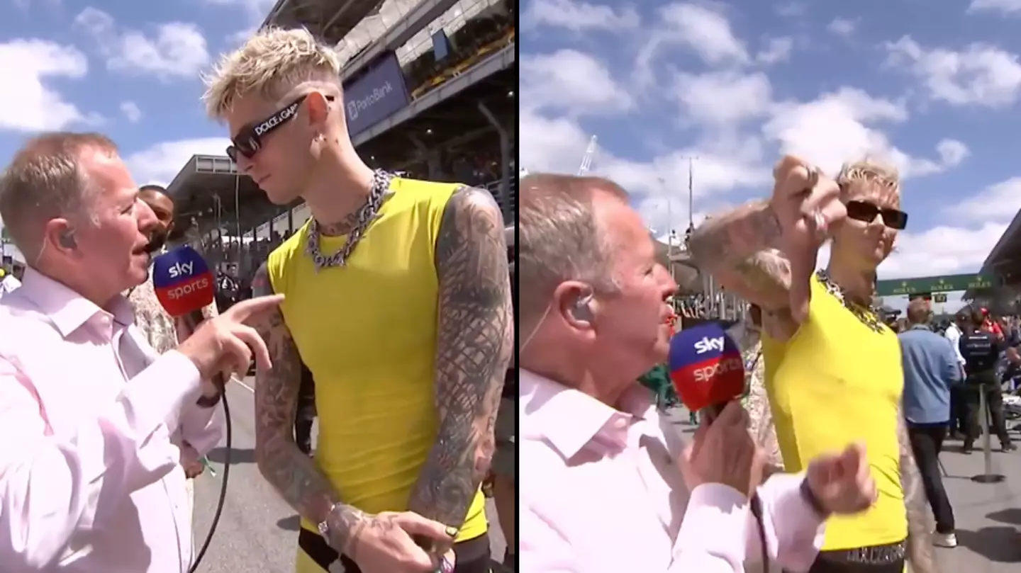 Fans label Machine Gun Kelly 'embarrassing' following savage Martin Brundle moment