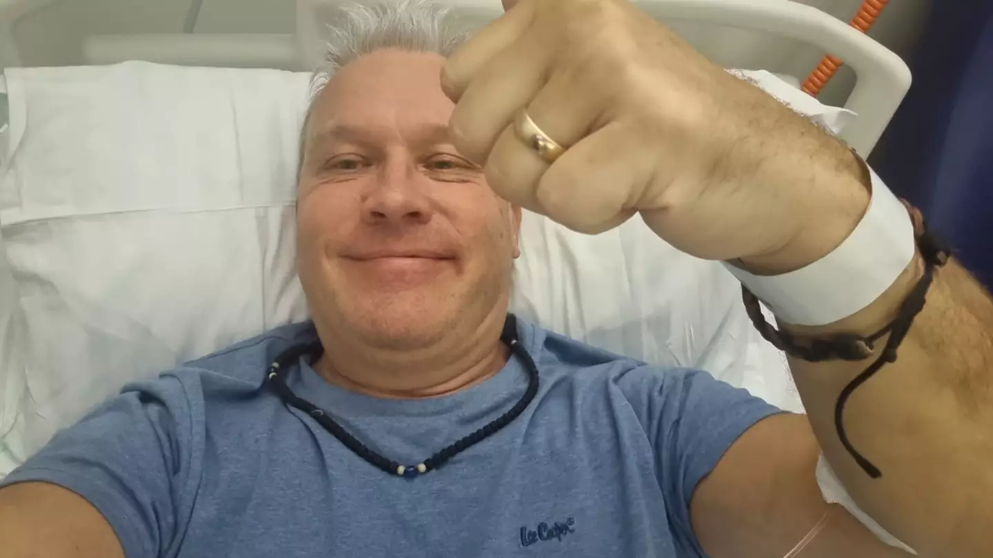 Gary Smith ended up in hospital after getting a massive headache and his vision becoming blurred.