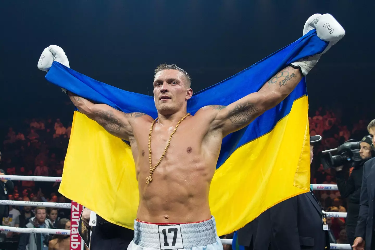 Usyk has returned to Ukraine and called for an end to the war.