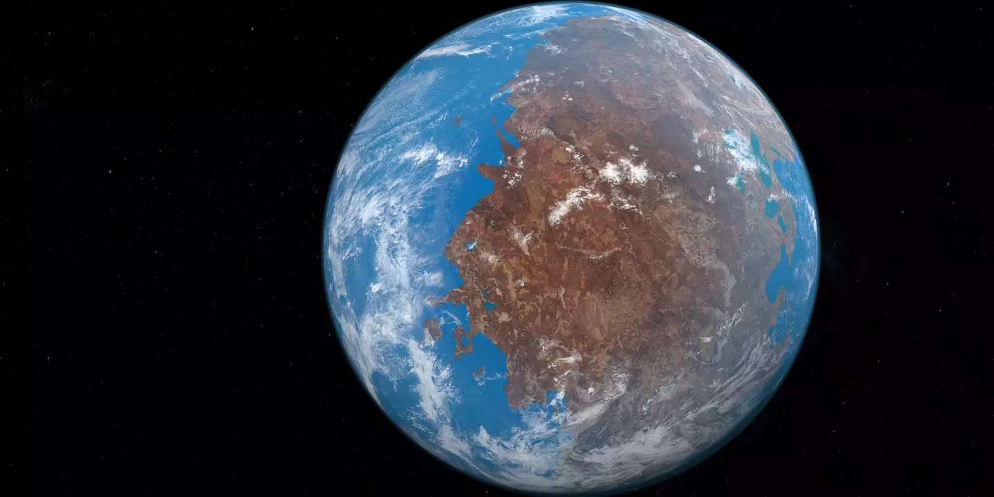 Earth with a barren supercontinent (Getty Stock Images)
