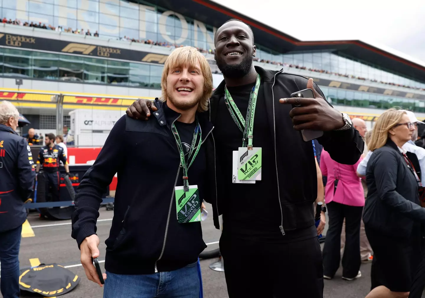 Paddy Pimblett helped Stormzy not fall over after he was thrust into the air by Molly McCann-Pearson.