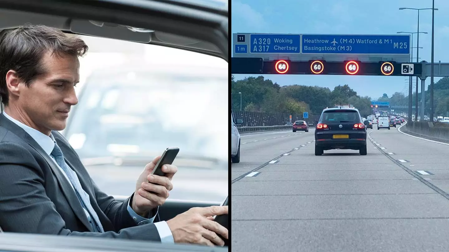 Driver Caught Using Tinder And Sending Cringey Message While Driving On Motorway