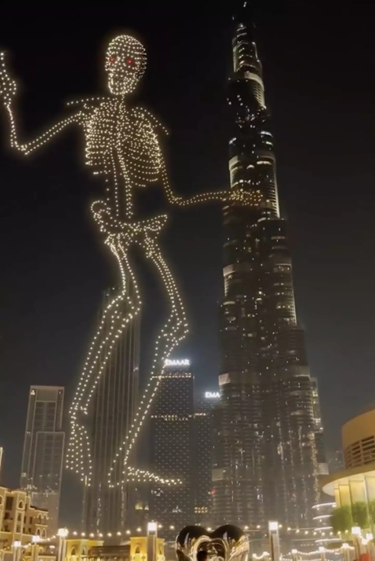 Footage of the drone skeleton has gone viral online.