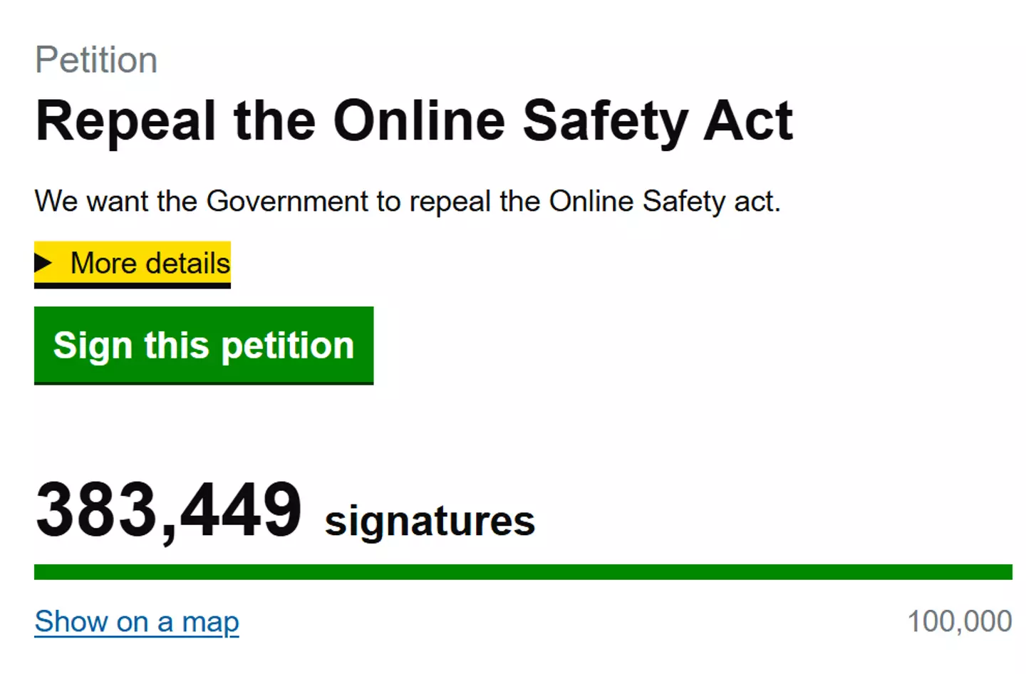 There's a lot of people not happy with this (UK Government and Parliament)
