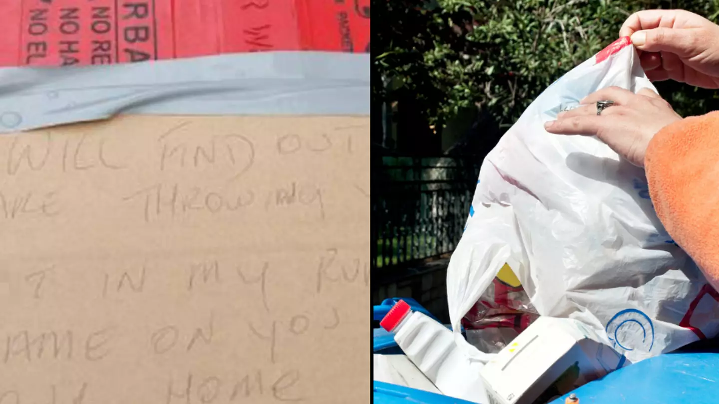 Dog owners given sinister threat with abusive note stuck to top of wheelie bin