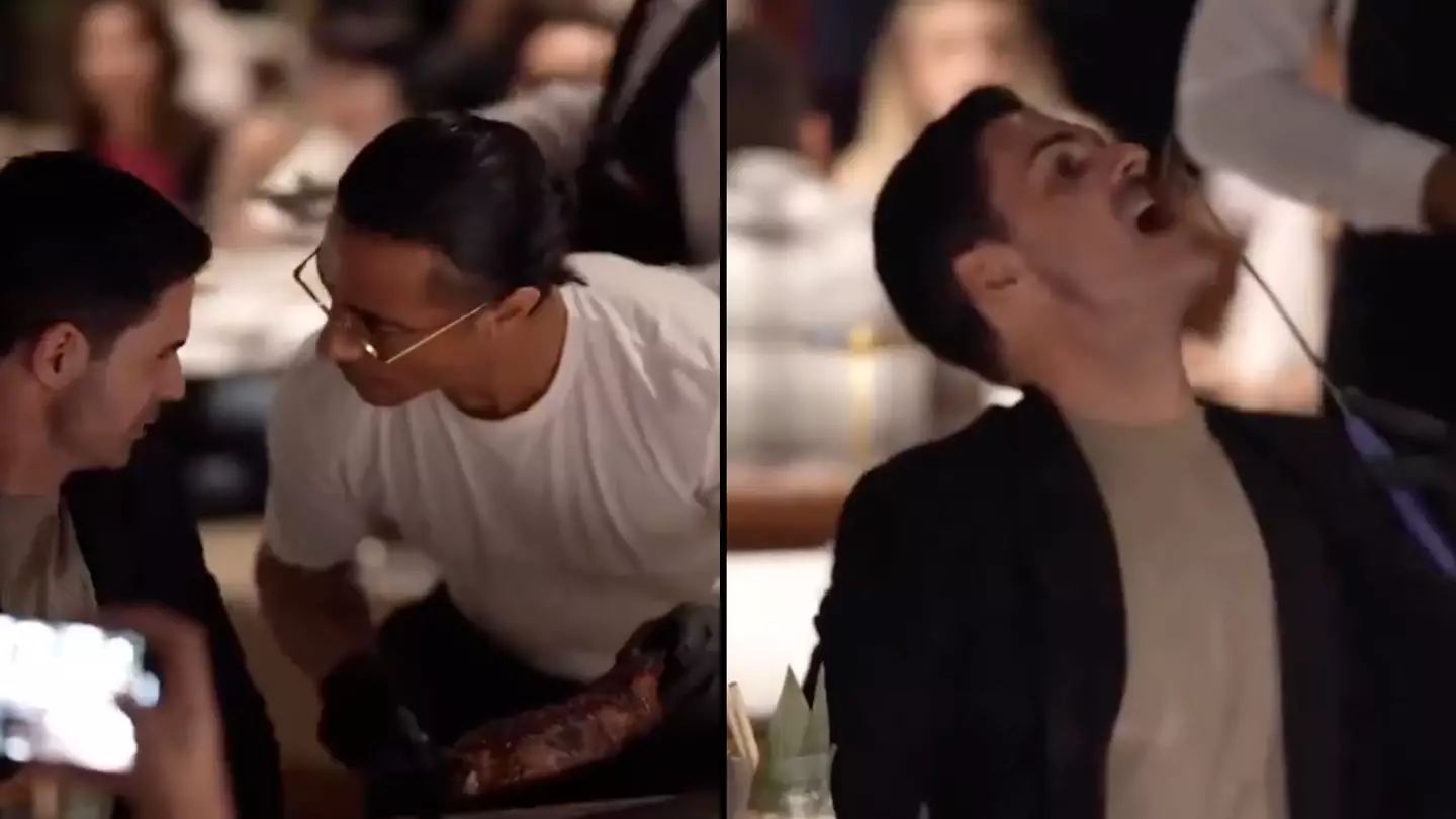 Arsenal manager Mikel Arteta accused of committing 'sackable offence' for way he ate steak off Salt Bae’s fork
