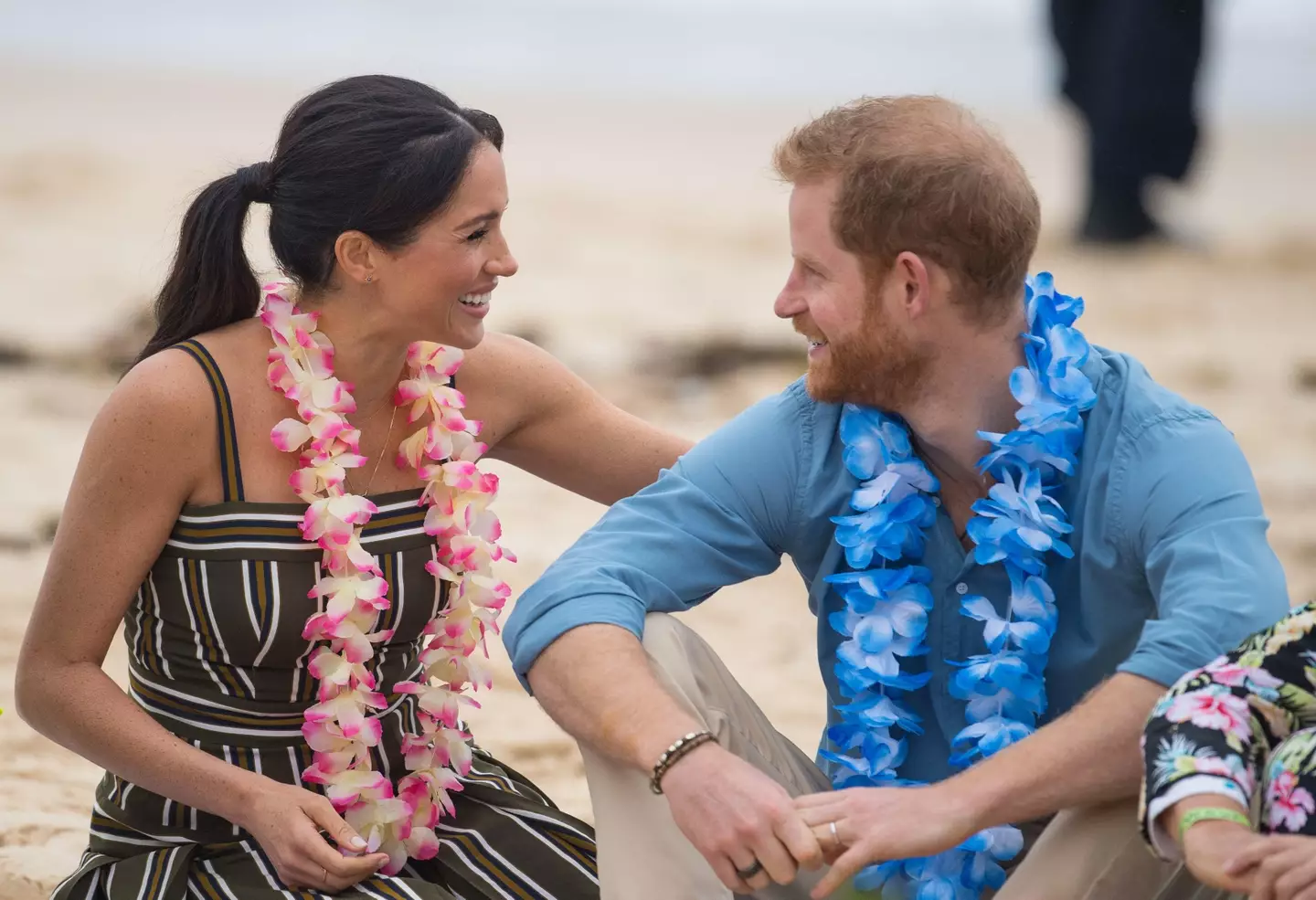 Prince Harry and Meghan Markle during a visit to South Bondi Beach in Sydney, on the fourth day of the royal couple's visit to Australia. in 2018.