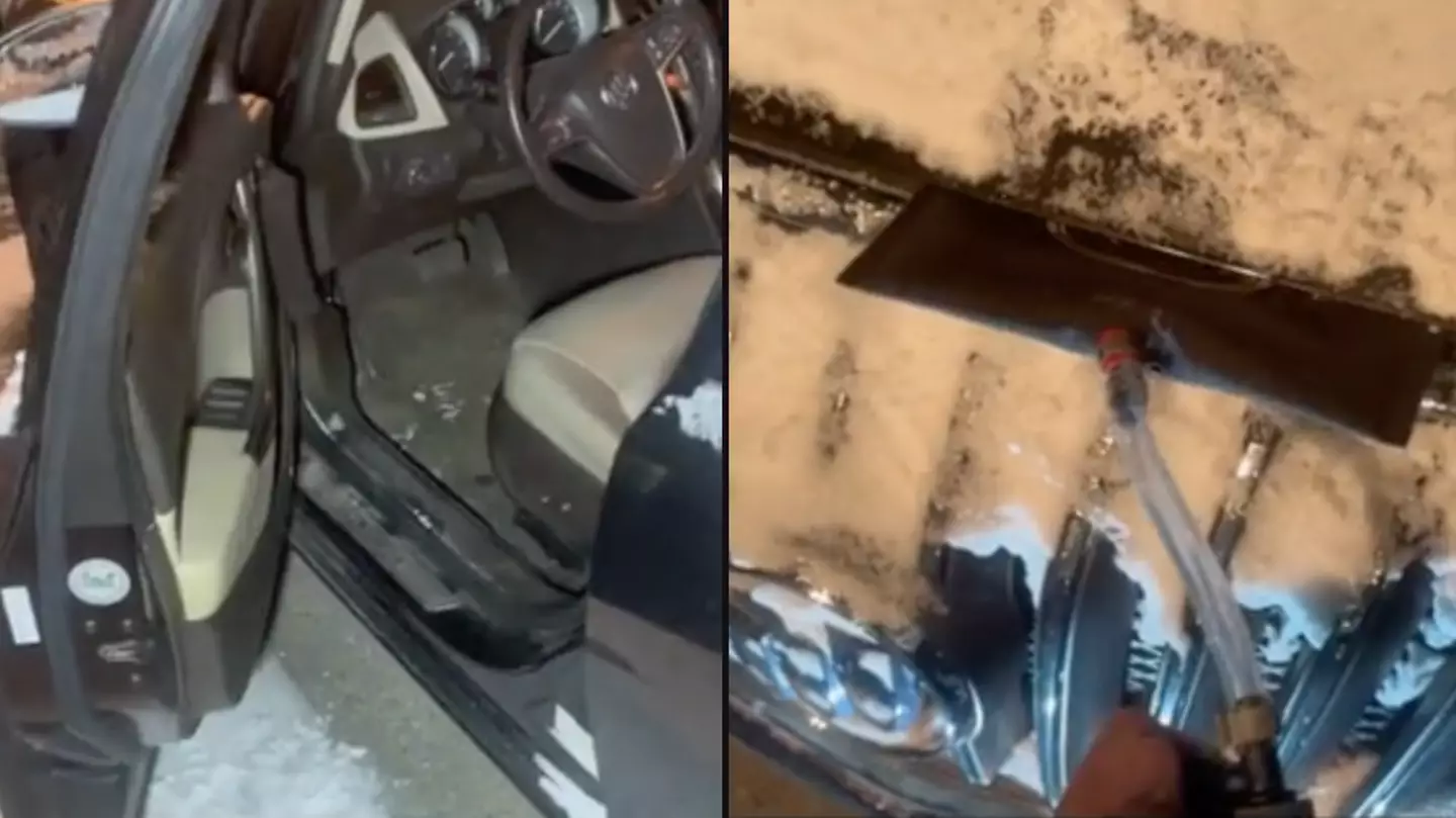 Driver shares 'pump and flick' trick to open car doors which are frozen