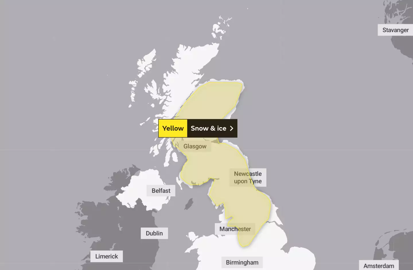 Amber warnings for snow and ice are in place today and tomorrow (11 and 12 March).
