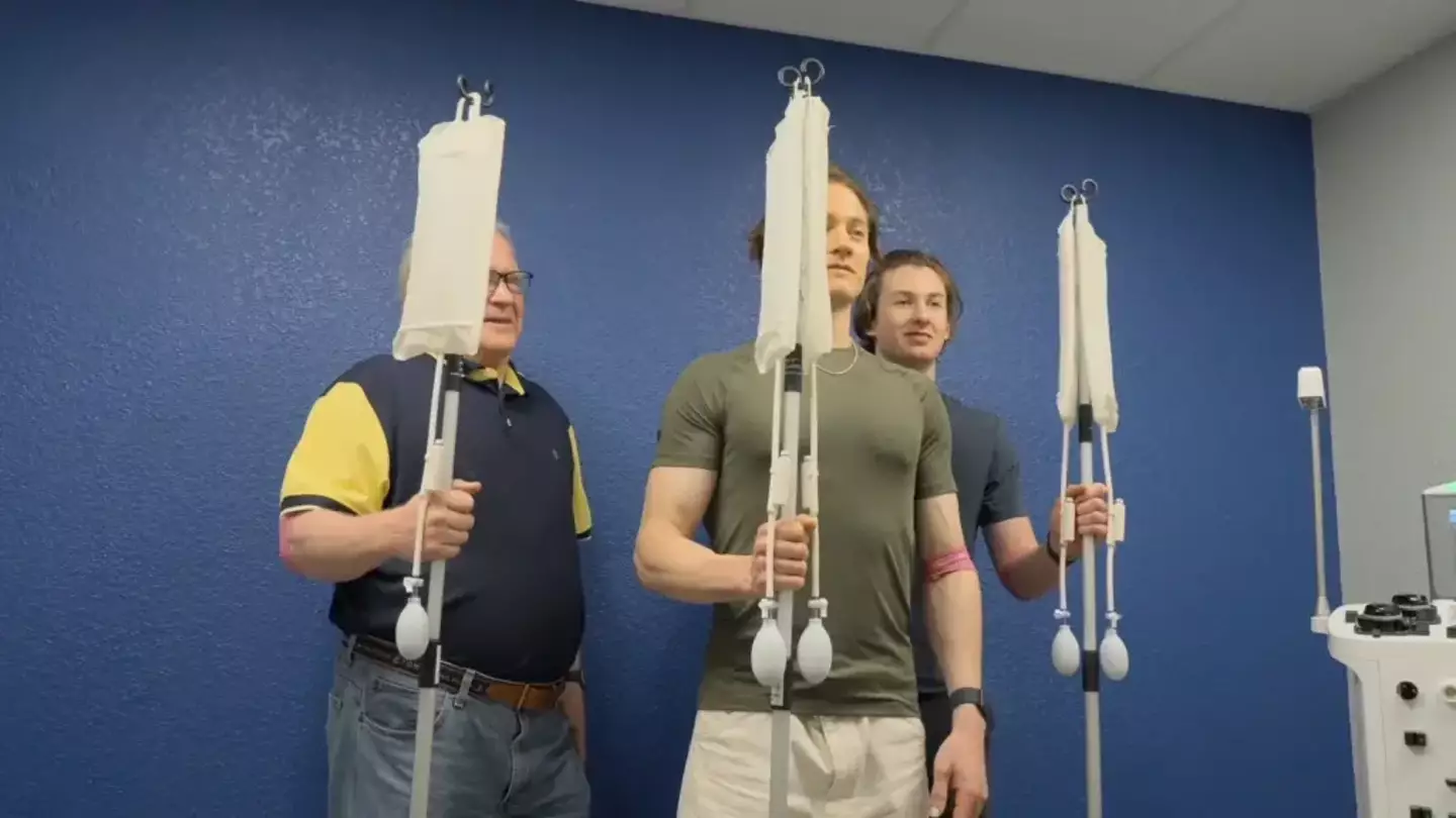 Johnson participated in a tri-generational blood-swapping treatment with his father and son.