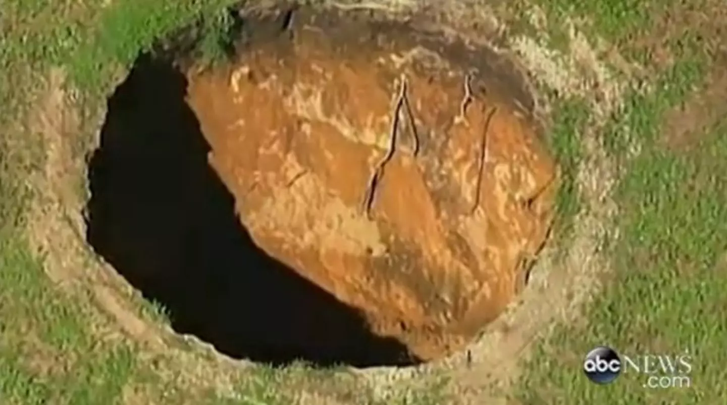 The sinkhole reopened a few years later and has been fenced off from the public as a safety precaution.
