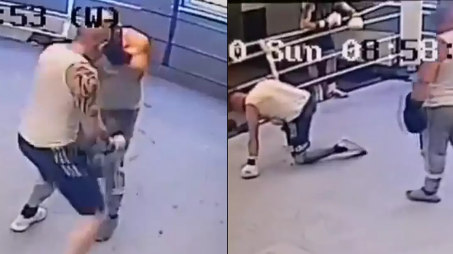Former world champion boxer drops internet troll who turned up at his gym
