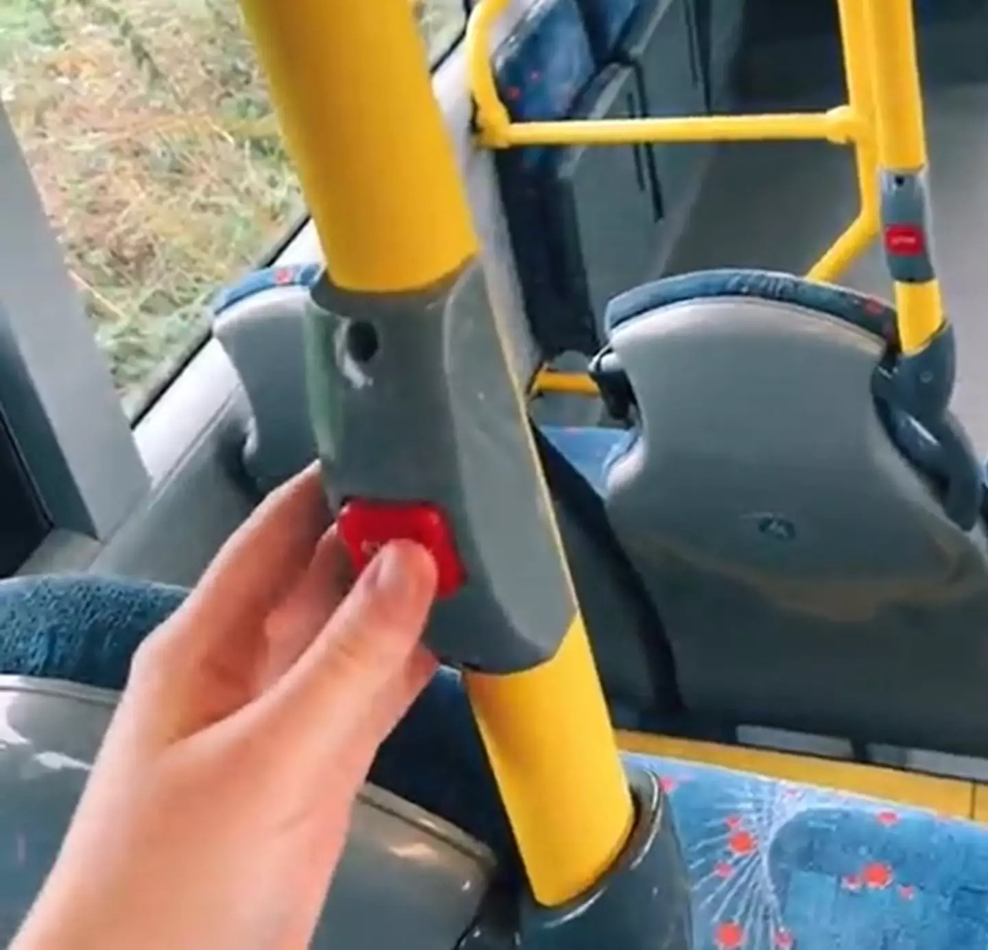 Ring the bell once, the bus driver heard you the first time and even if they didn't they still know you pressed it.