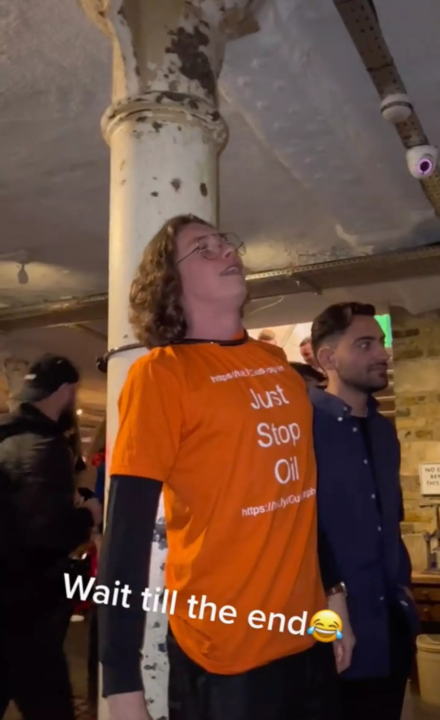 Gus was inspired by a protestor who looked like him.