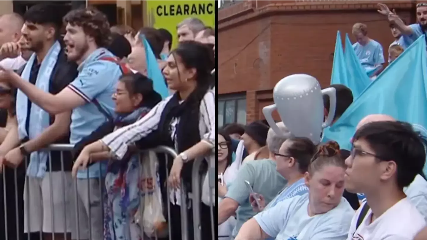 Man City's treble parade delayed due to lightning storms