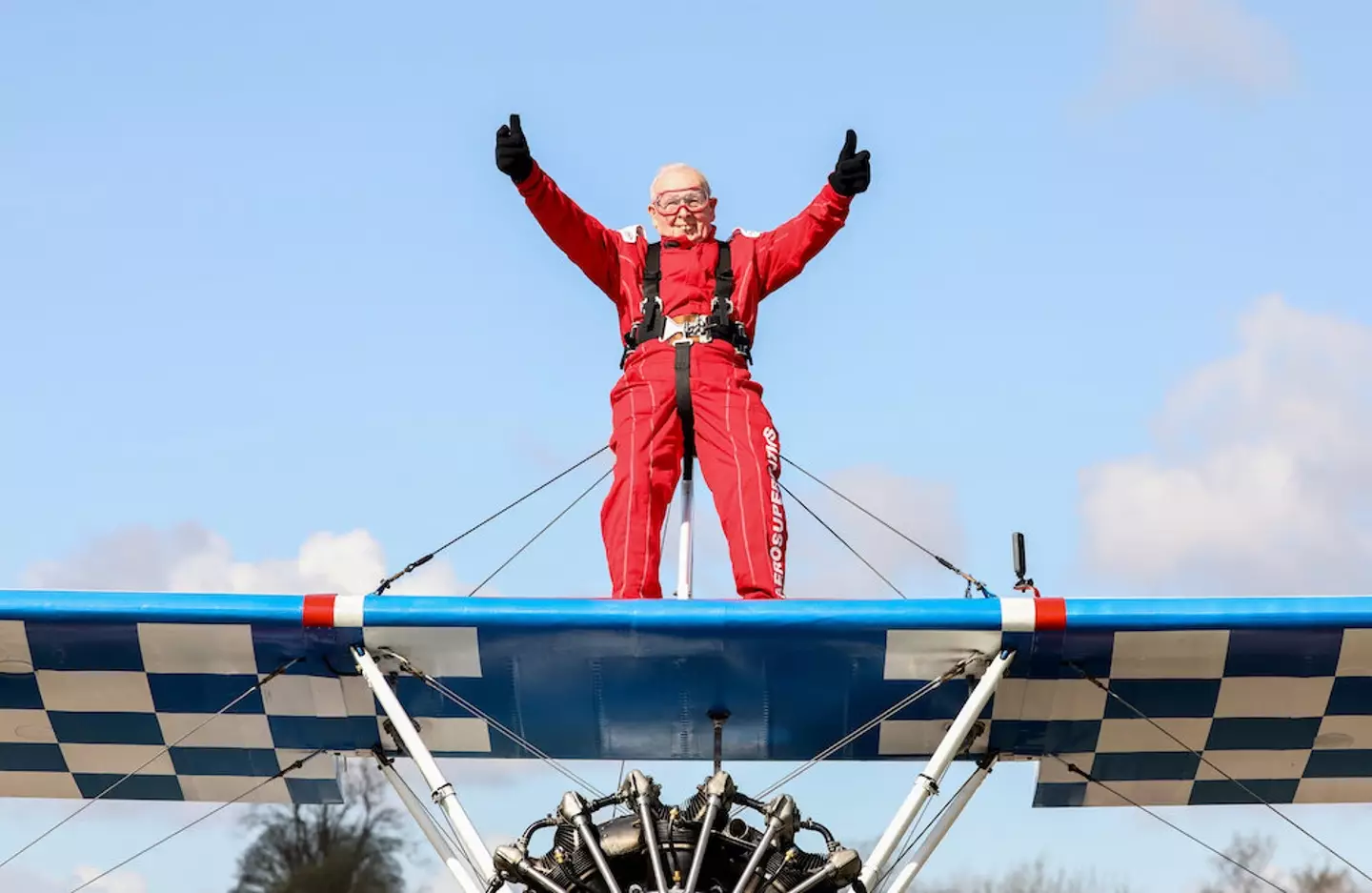 The brave Brit raised money for charity through his stunt.