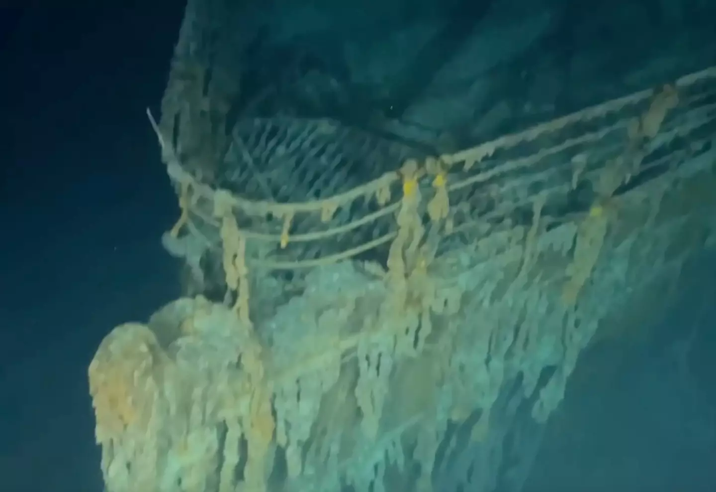 Passengers on Titan could see the bow of the Titanic from the window.