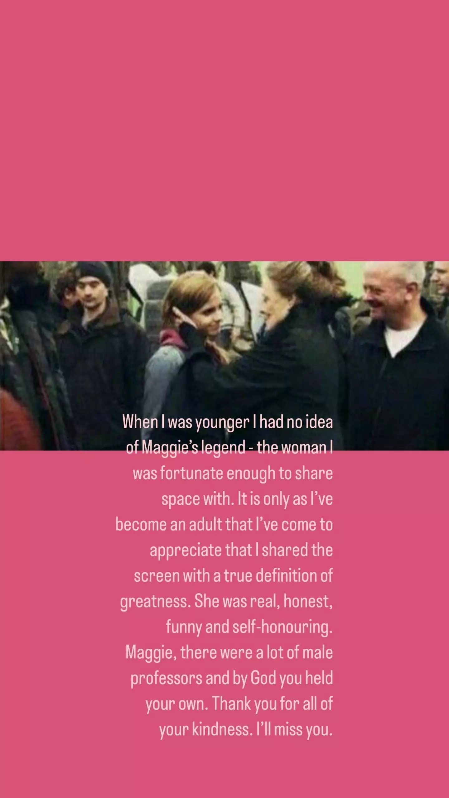 Emma Watson's tribute (Instagram/@emmawatson)