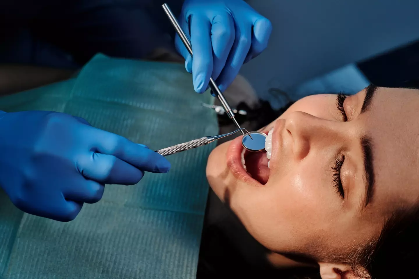 They're just checking up on the health of your teeth and gums.