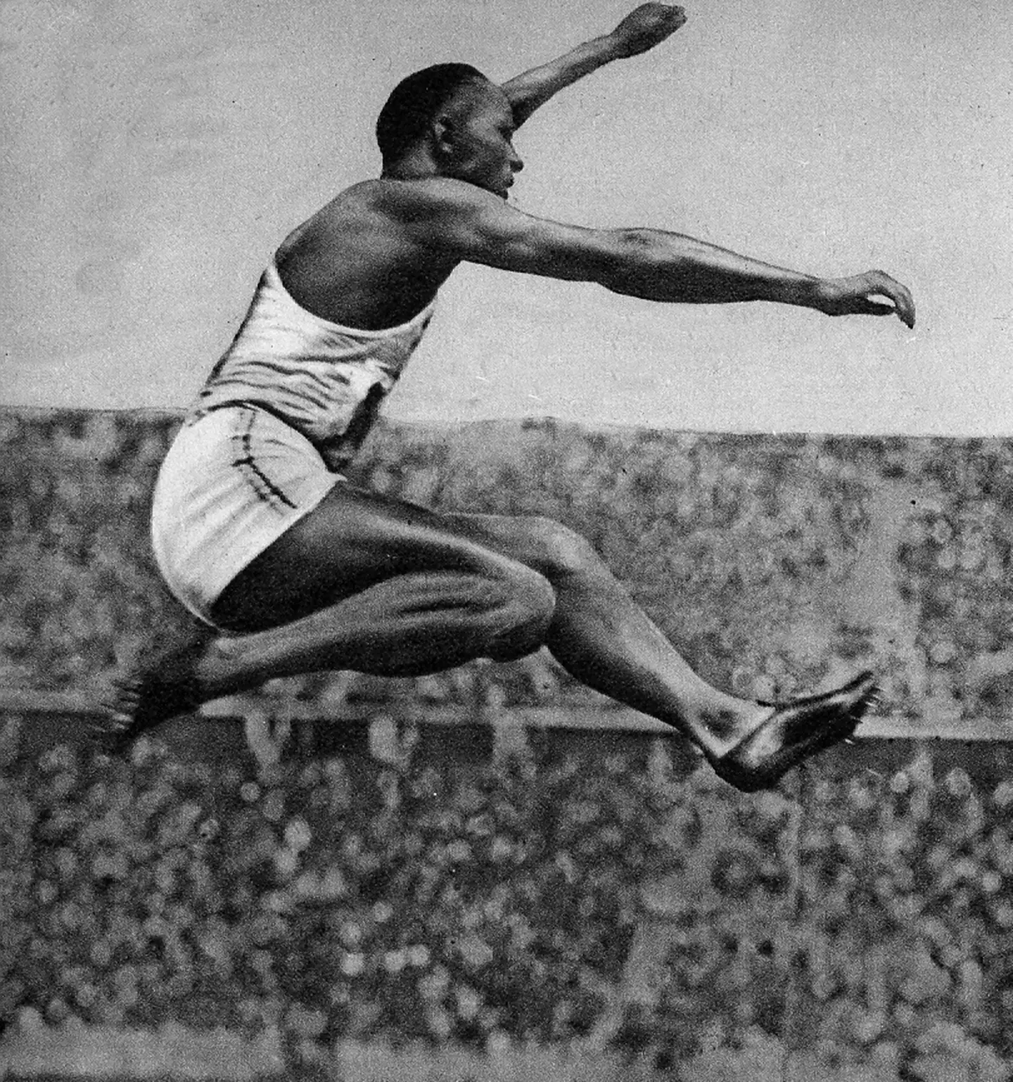 Jesse Owens competed at the 1936 Olympic Games with shoes given to him by Adi Dassler.