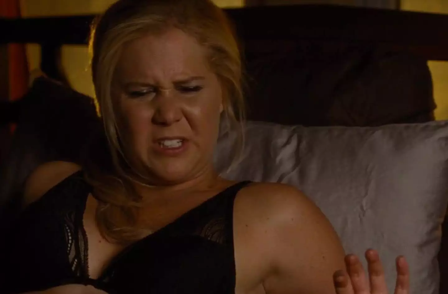 Amy Schumer couldn't help but joke about her sex scene with John Cena in Trainwreck (2015).
