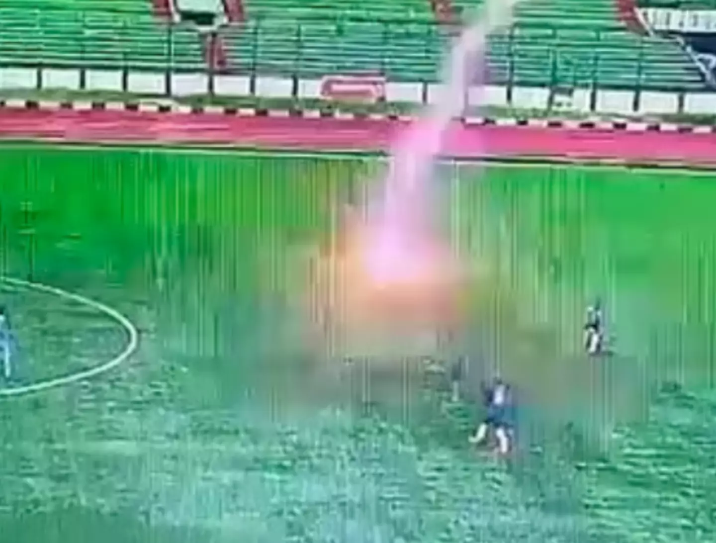 The 35-year-old was struck during the second half of a friendly match.