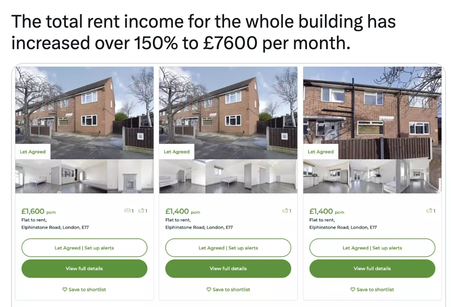 Rich and his friends had been renting the home as a house share.