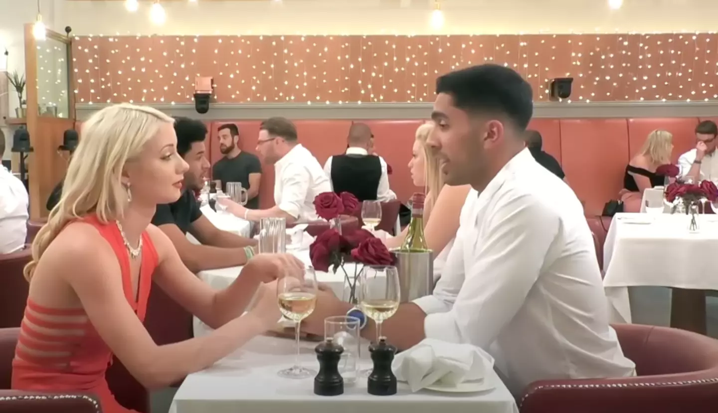 The 'hopefuls' argued in the middle of the restaurant. (Channel 4)