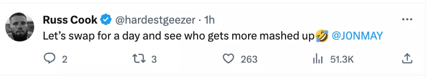 Russ also suggested they swap places for a day.