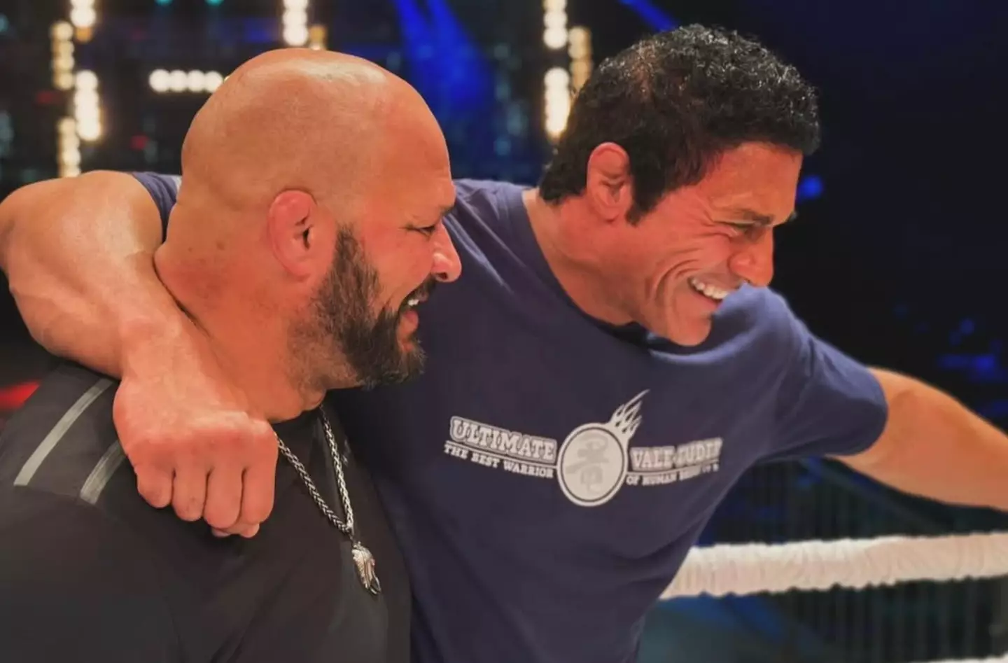 Fans couldn't believe how different Johnson, pictured alongside Kerr, looks with hair (Instagram/@franci_alberding)