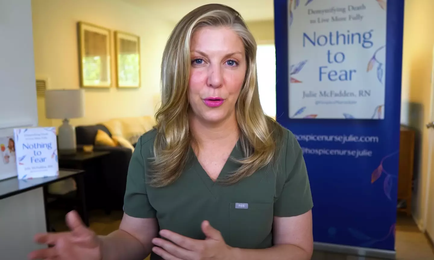 The end-of-life specialist recalled one of her scarier experiences (YouTube/Hospice Nurse Julie)