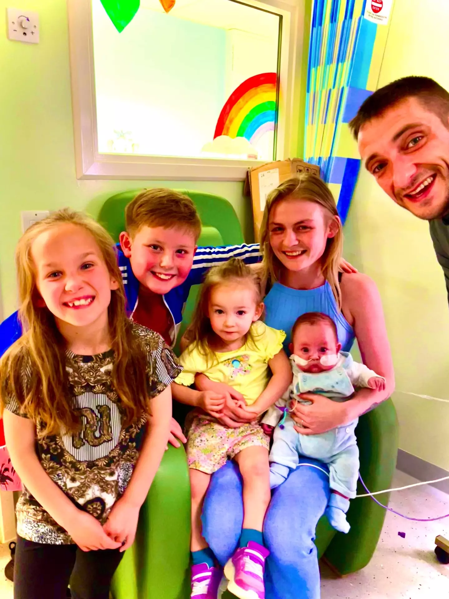 Michael and Steph with their children Mickey, Winter, Lacey, Rebecca, Thomas and Keira.