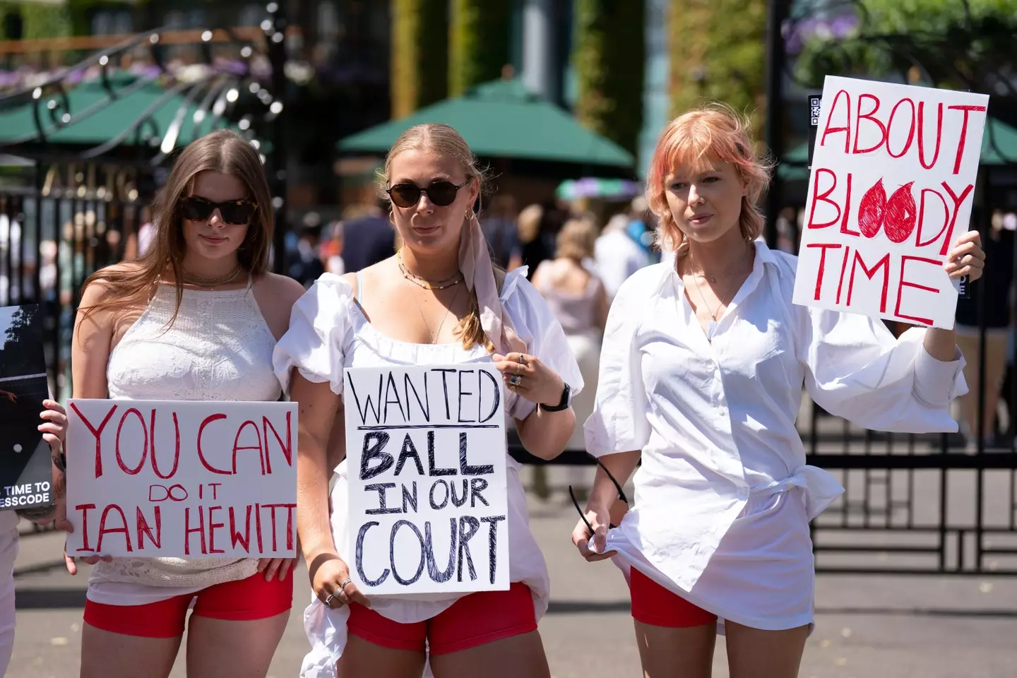 Protests took place over the all-white clothing rule.