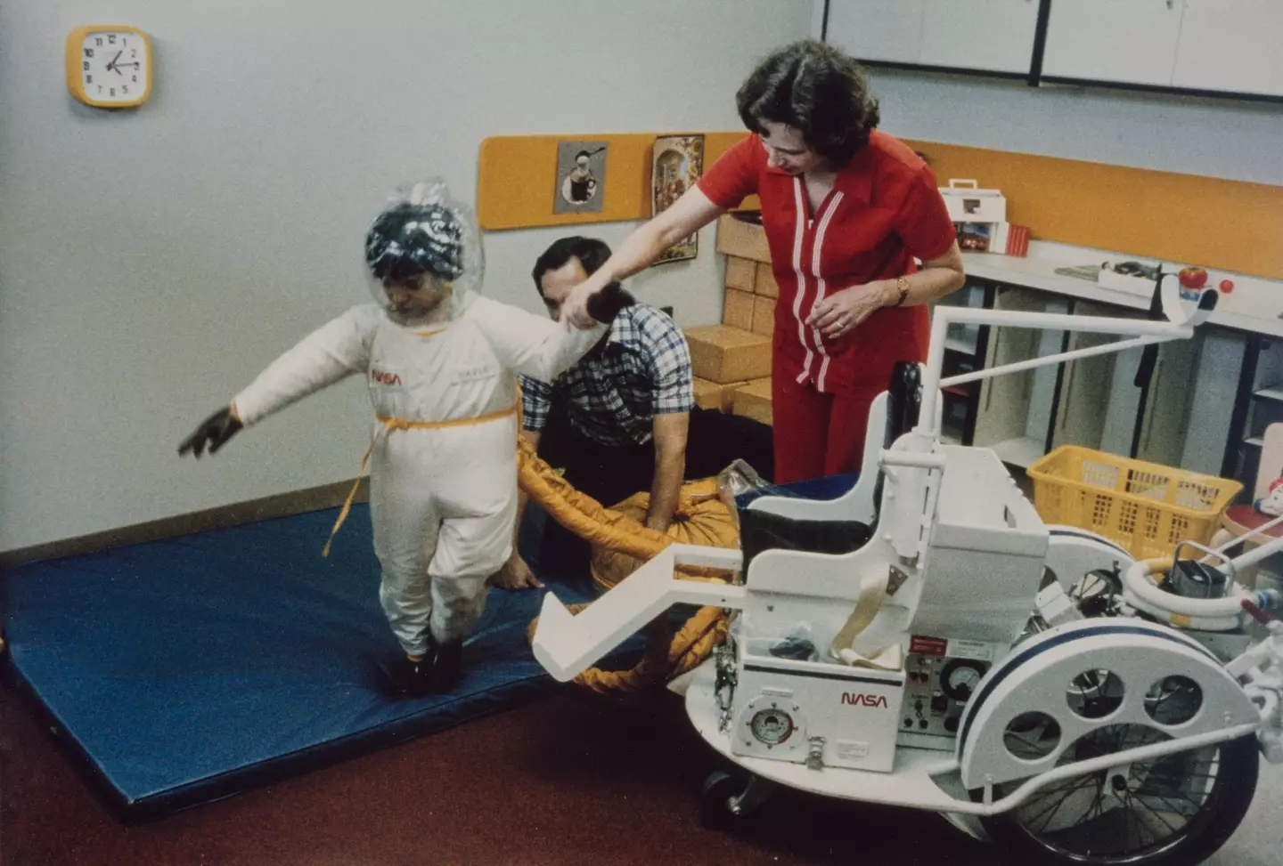 NASA made David a suit so he could leave the bubble, but he only used it a few times (UPI/Bettmann Archive/Getty Images)