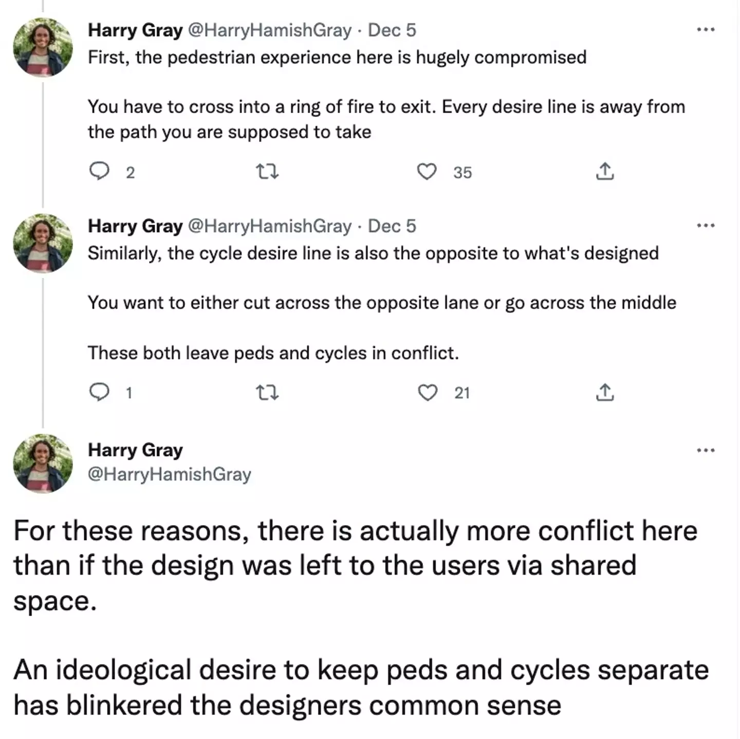 Walk Ride Central Salford's Harry Gray explained why he's not a fan of the design.