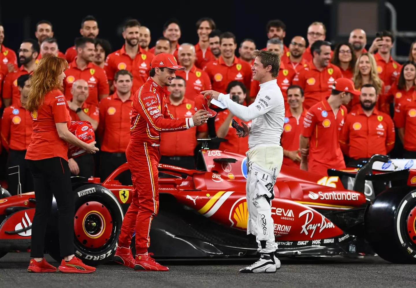 Brad Pitt and. Charles Leclerc -