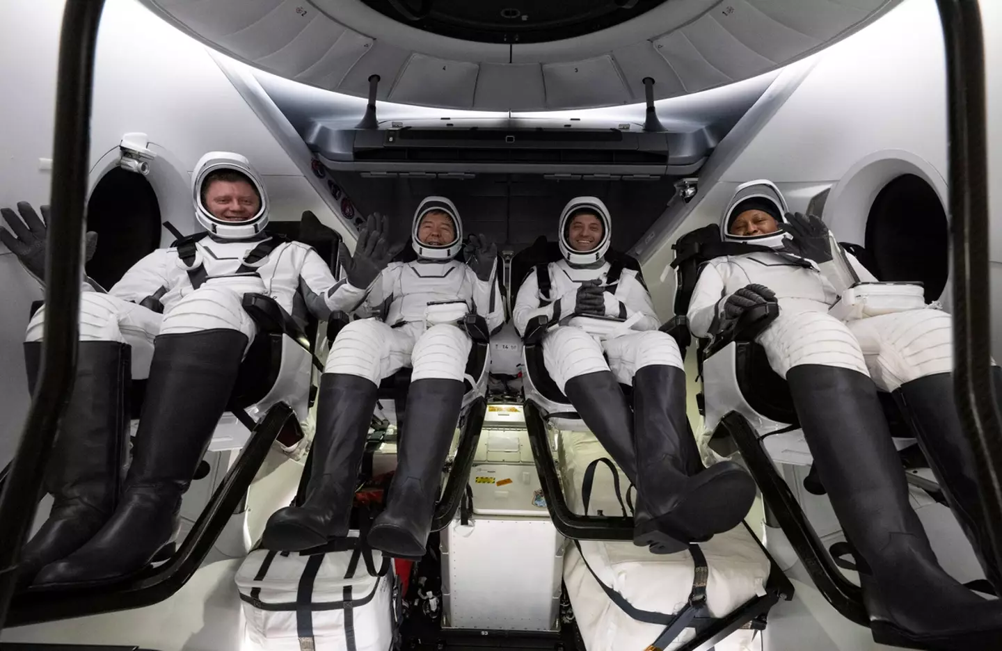 Four NASA astronauts were rushed to hospital on their return to Earth (Joel Kowsky/NASA via Getty Images)