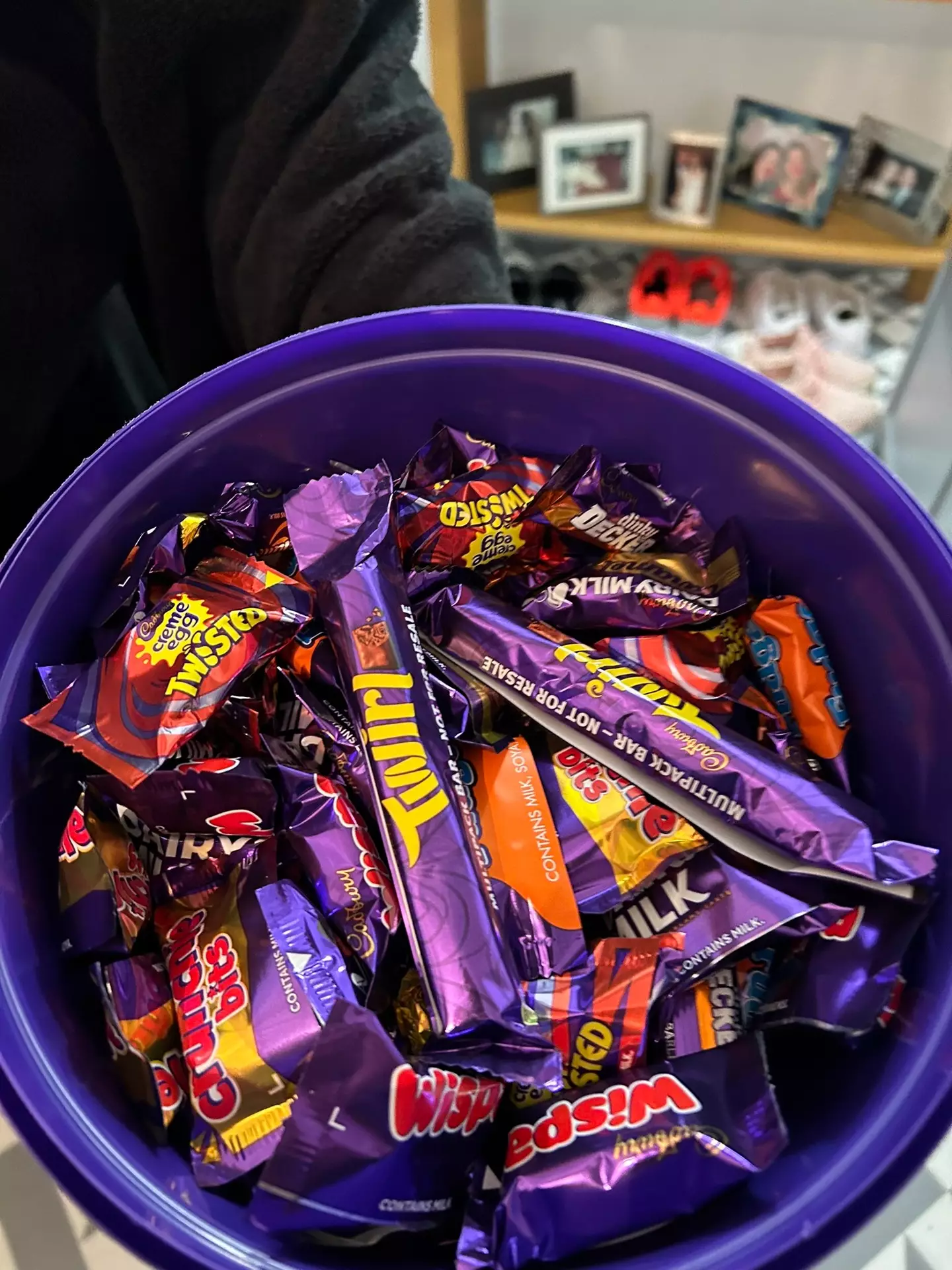 A Cadbury's customer wasn't happy when he opened the Heroes tub.