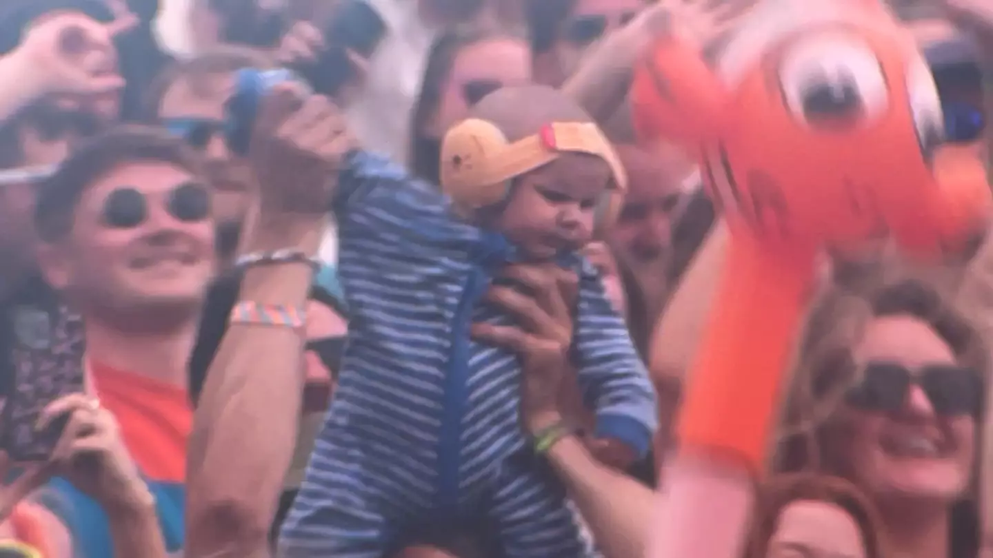 The ten-week-old is a true raver already (PA)