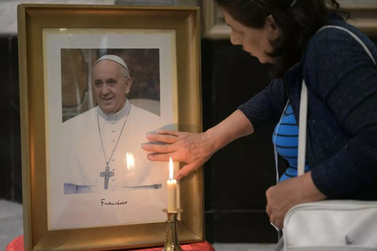 He had been admitted to hospital in February (JUAN MABROMATA/AFP via Getty Images)