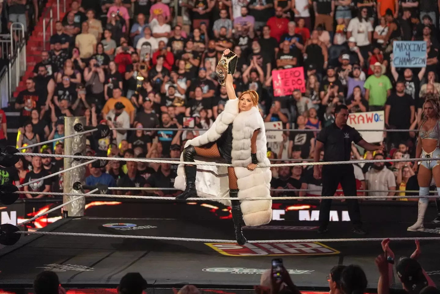 Becky Lynch's villainous remarks may have gone a step too far. (Rich Freeda/WWE via Getty Images)