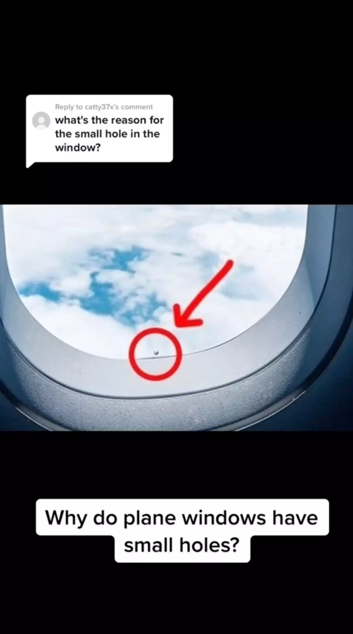 "Aeroplane windows are typically made of three pounds of acrylic," he says.