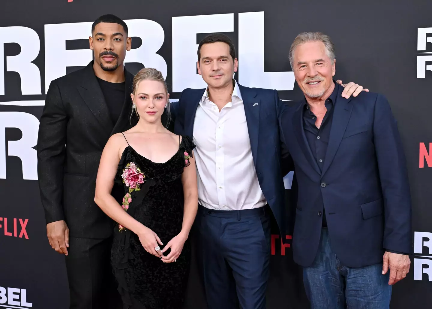 Jeremy Saulnier (central) with the cast of Rebel Ridge (Axelle via Getty Images)