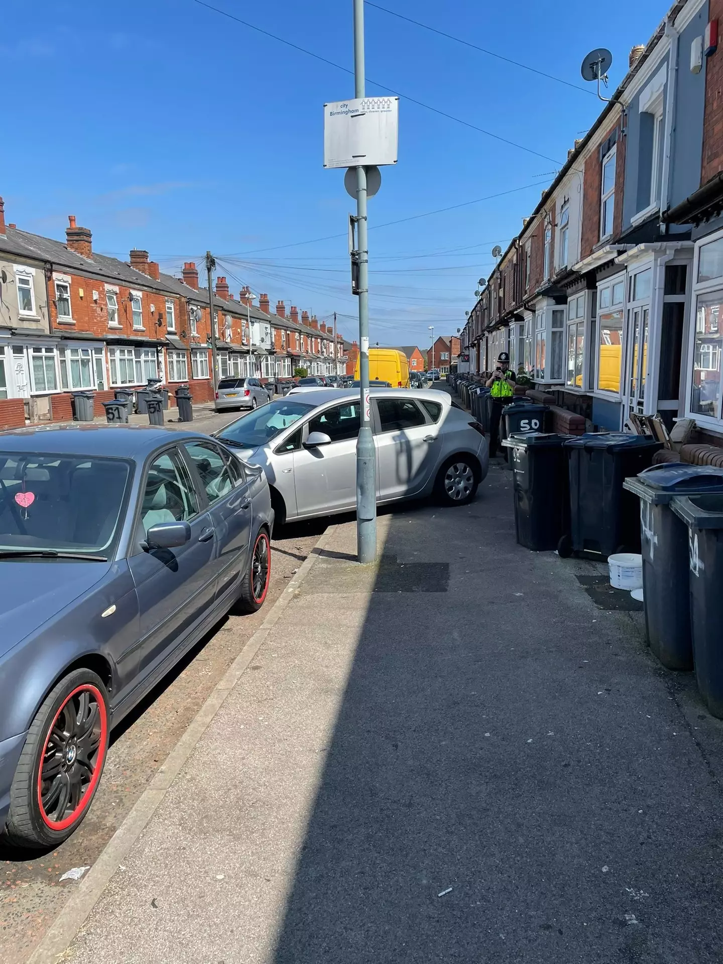 Police said this was the worst example of bad parking they saw on the day.