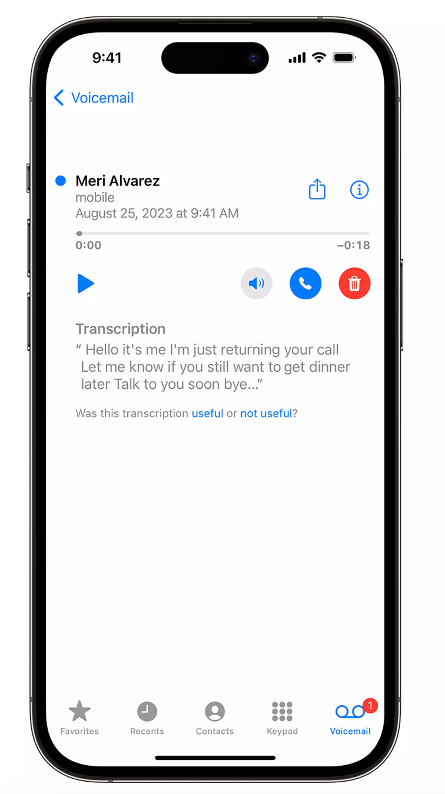 The live transcription feature gives you a greater insight into the call and whether or not you want to pick it up.
