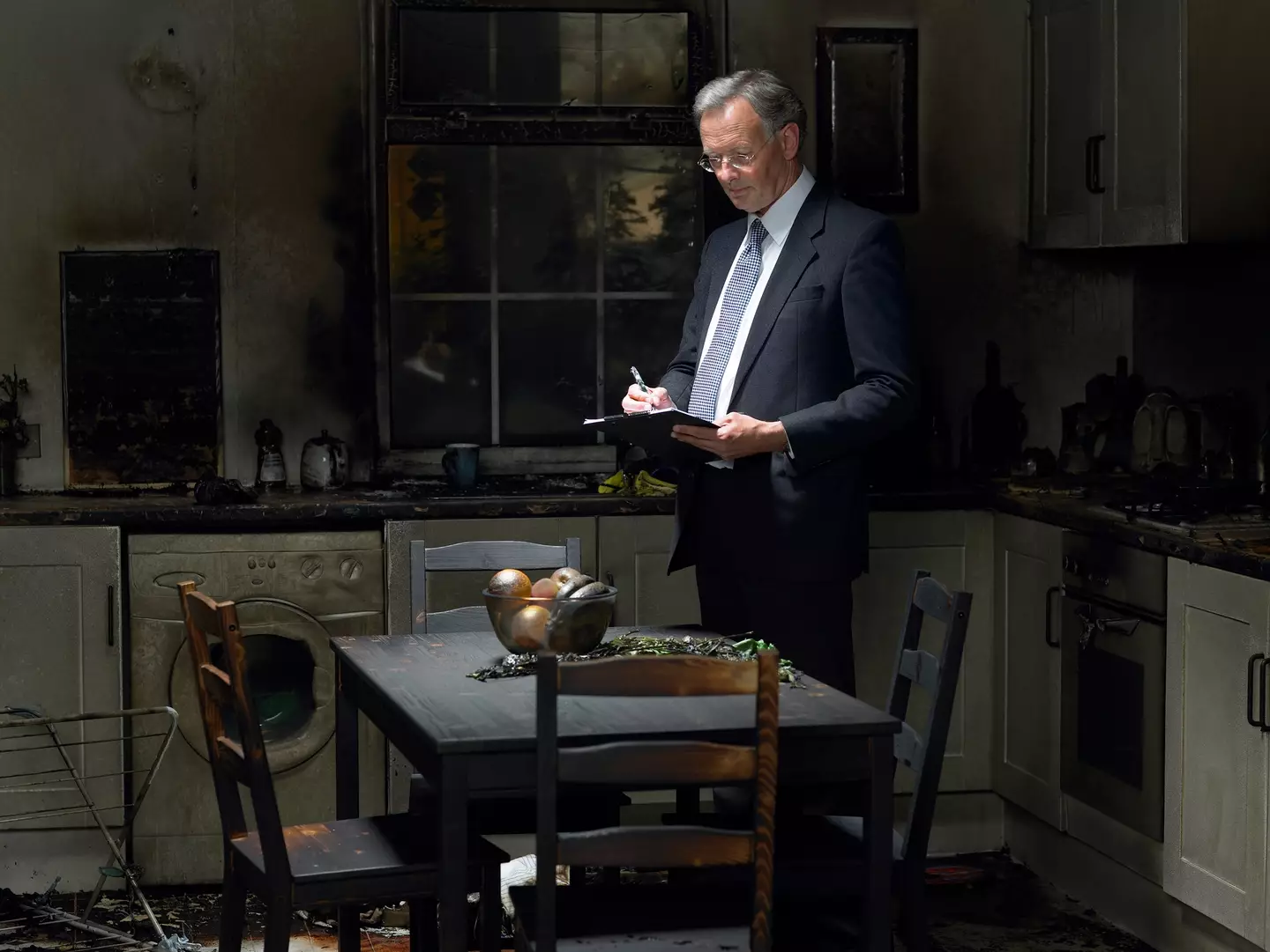 "Hmm, yes, this kitchen appears to have caught fire at some point. They probably weren't lying about that" (Getty Images)