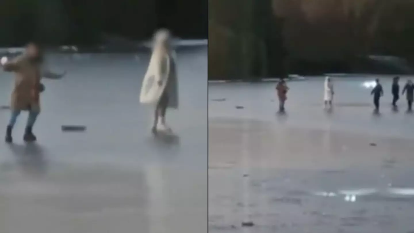 People filmed walking on frozen lake in Liverpool days after Solihull deaths