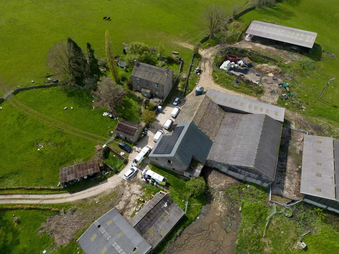 Two break-ins were reported at the farmhouse. (SWNS)