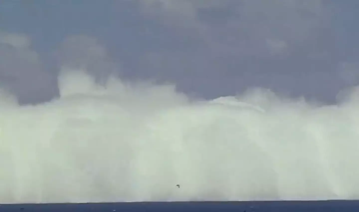 The blast of water could be seen for three and a half minutes after detonation.