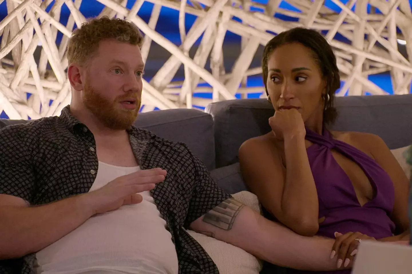 Stephen (left) was caught sexting another woman during last year's season (Netflix)